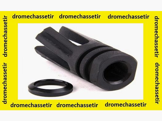 Cache flamme a 4 fourches pour filetage 1/2×28, noir