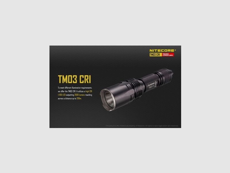 Lampe torche Nitecore TM03 Tiny Monster 2800 lumens, image 19 sur 22