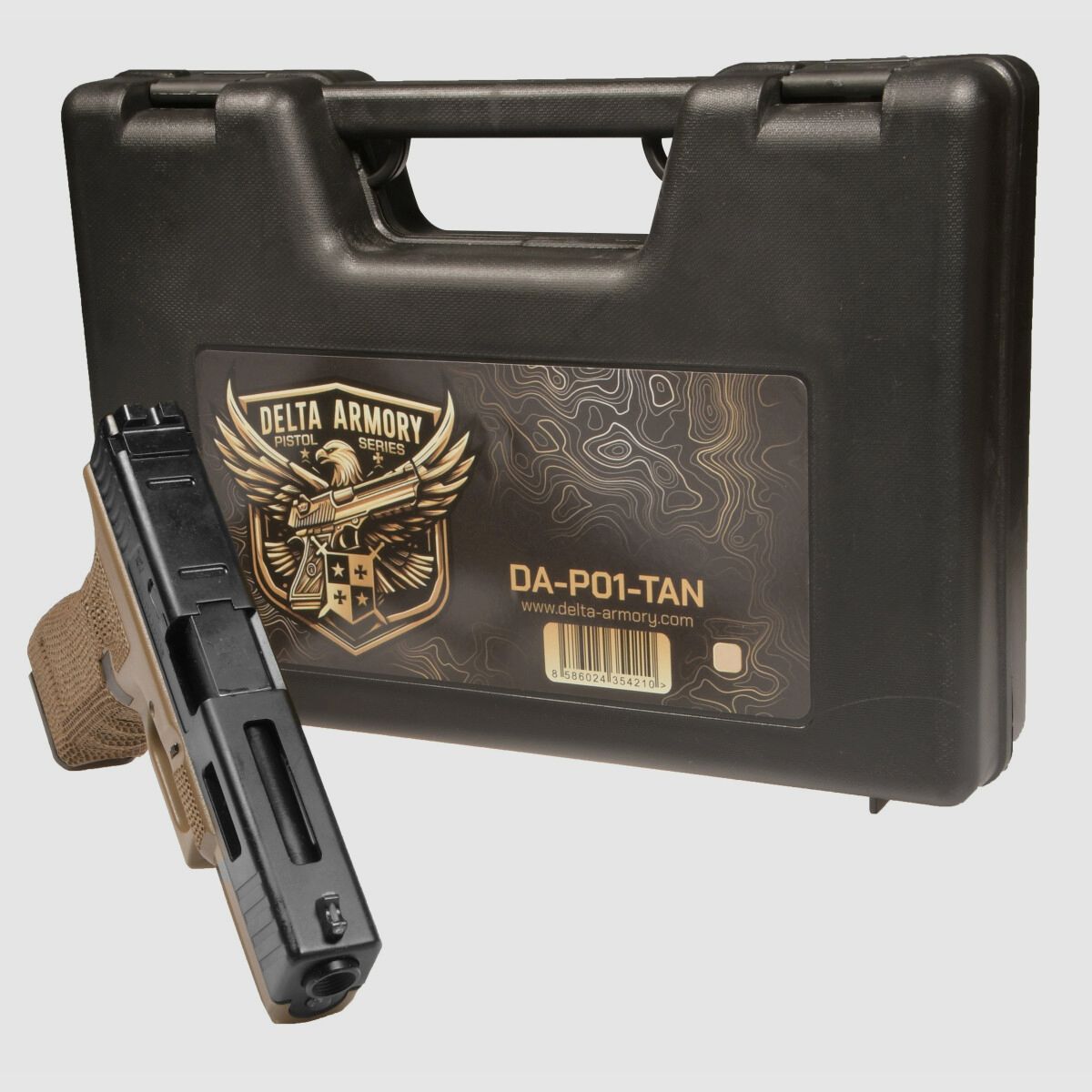 P01 GBB Airsoft Pistole in TAN | Delta Armory