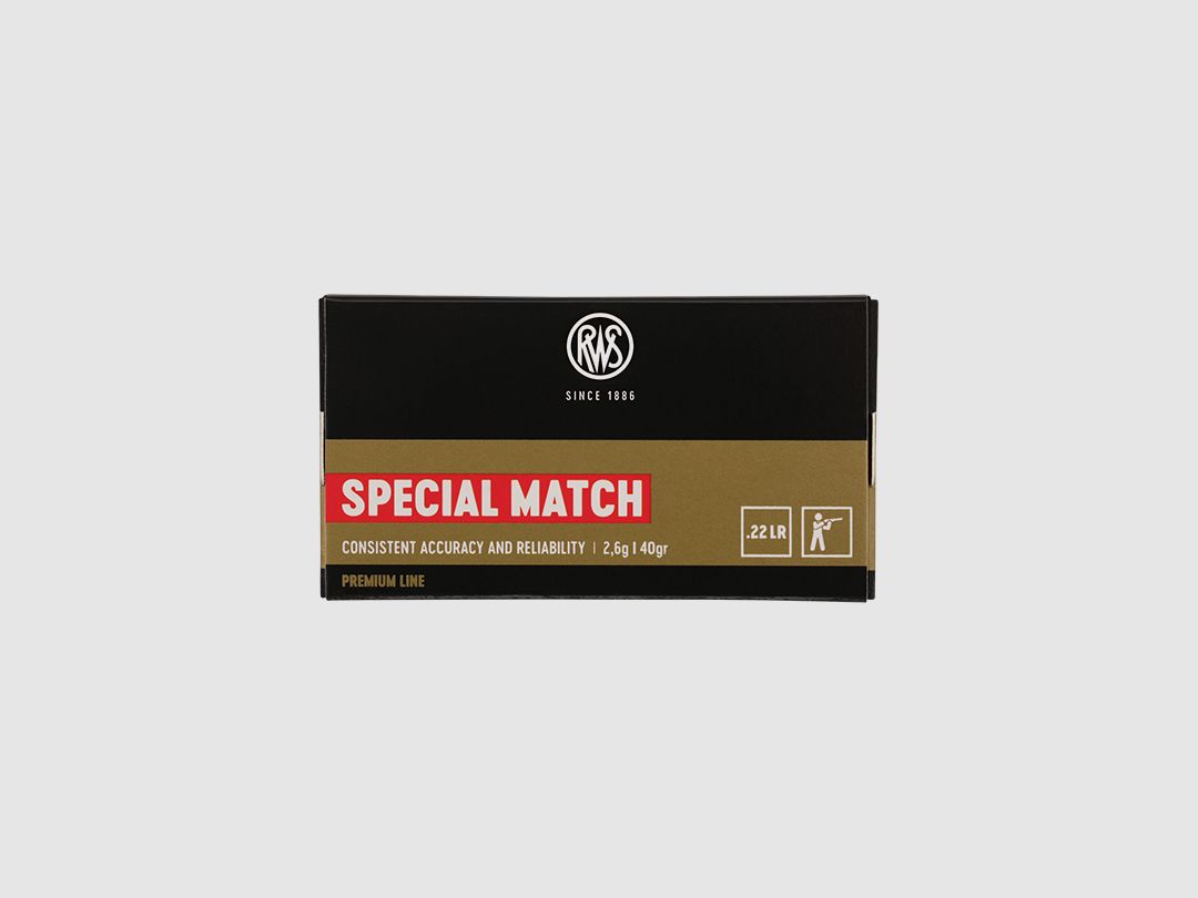 BOX MIT 50 PATRONEN RWS SPECIAL MATCH CAL.22LR 40GR