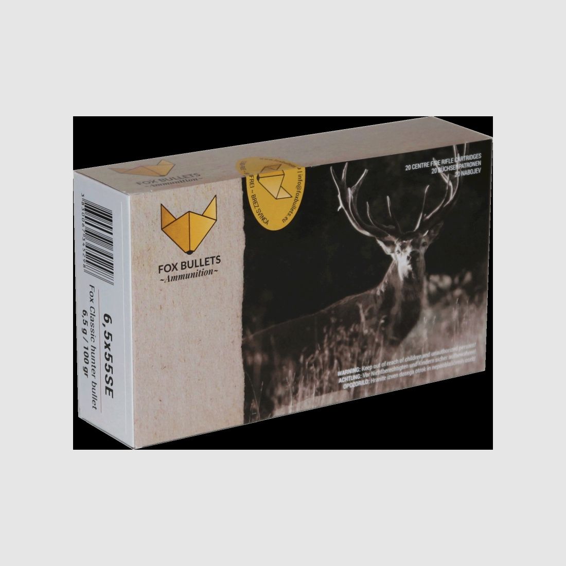 Fox Bullets Classic Hunter 6,5x55 SE 100GR / 6,5g bleifrei 20 Patronen