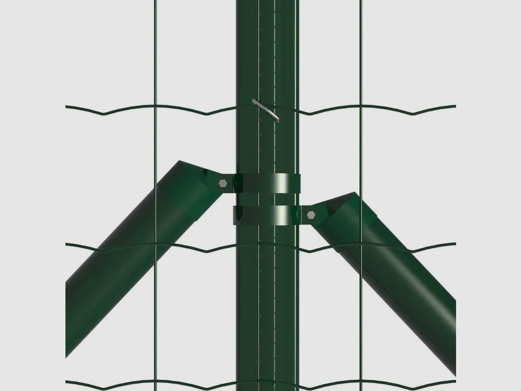 Komplettset 40 m aus PVC geschweißtem Drahtgitter - Maschenweite 100x75mm - Draht 2,1mm - Höhe 1,50 m, Bild 4 von 14