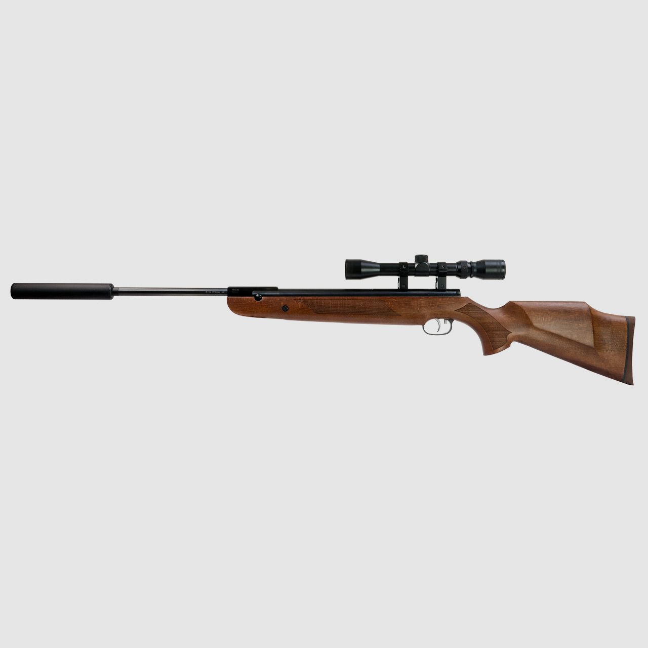 Knicklauf Luftgewehr Weihrauch HW 95 Luxus SD Buchenholzschaft 1/2 Zoll UNF SchalldĂ¤mpfer Kaliber 5,0 mm (P18)