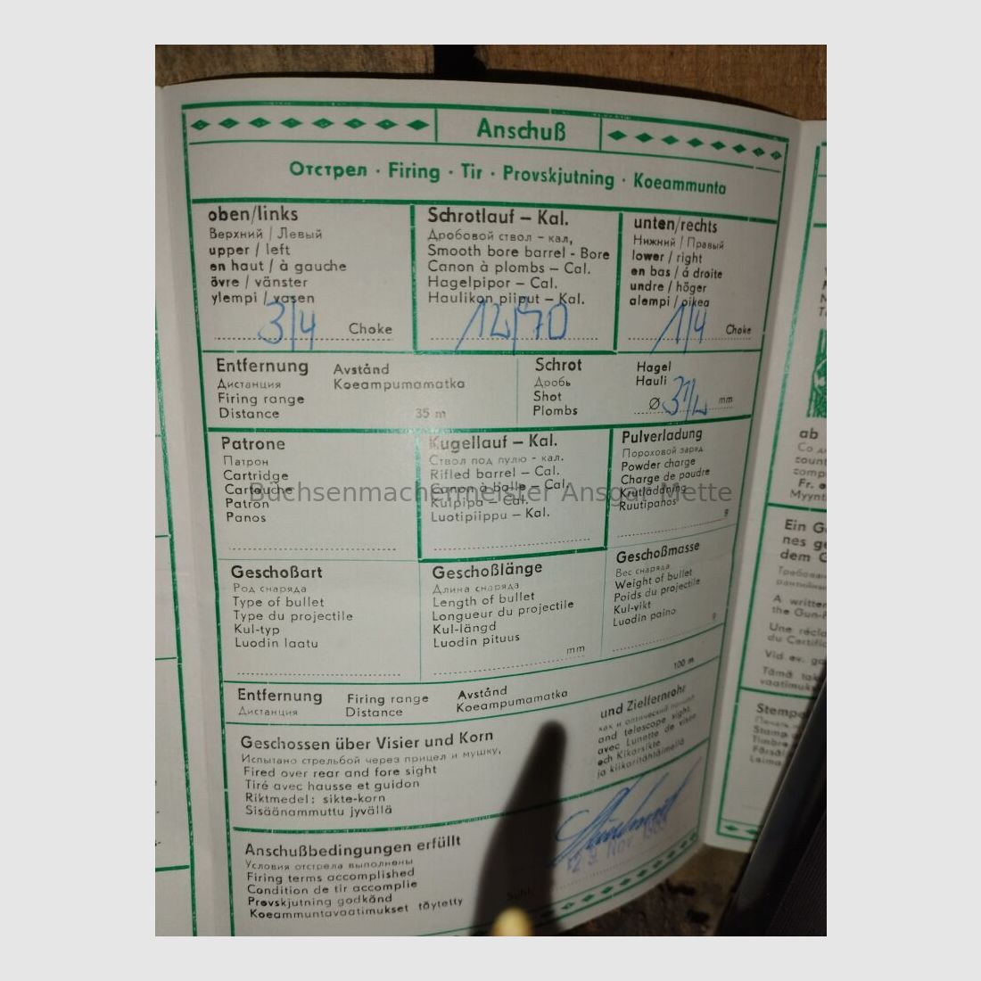 Suhler DF Modell 127 incl original Waffenpass 127