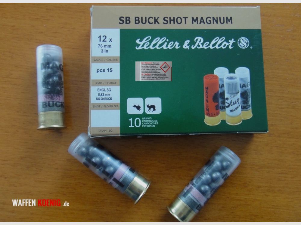 Sellier & Bellot Sellier & Bellot, Buck Shot 12/76, Schrotgröße 8,4 mm