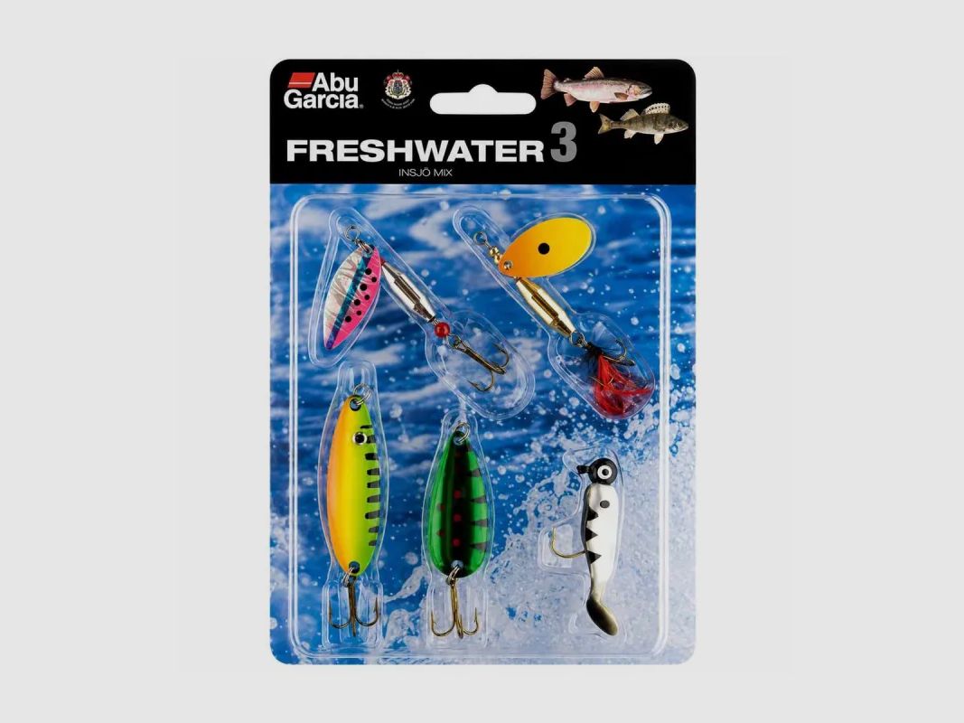 Pack mit 4 Ködern Abu Garcia Nr. 3 Süßwasser Raubfische Fluss See, Bild 2 von 5