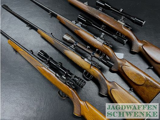 4x Jagdlicher Mauser M98 in 7x57 , 8x57IS , 7x64 , .243 Win.