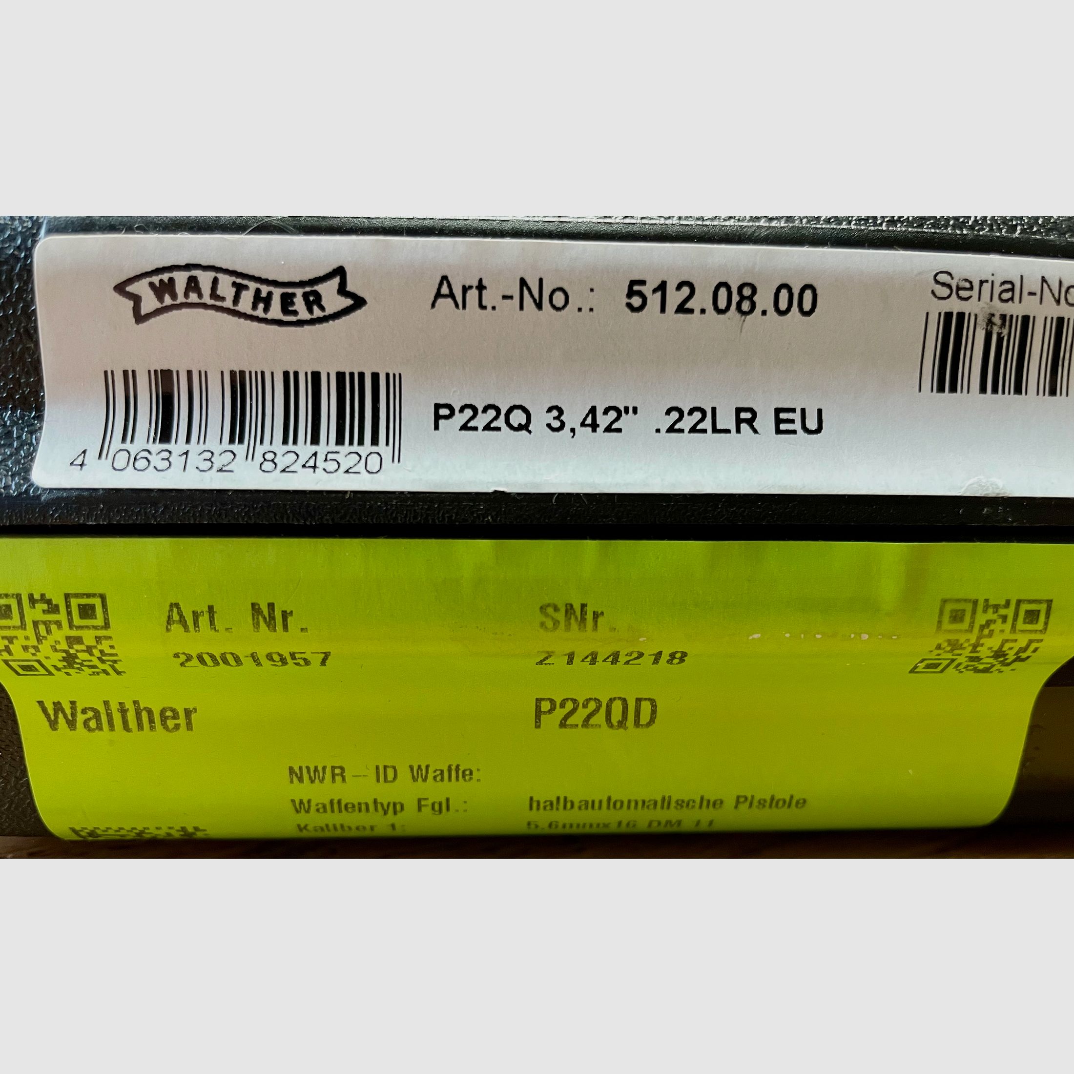 Pistole Walther P22 QD Kal. .22lr