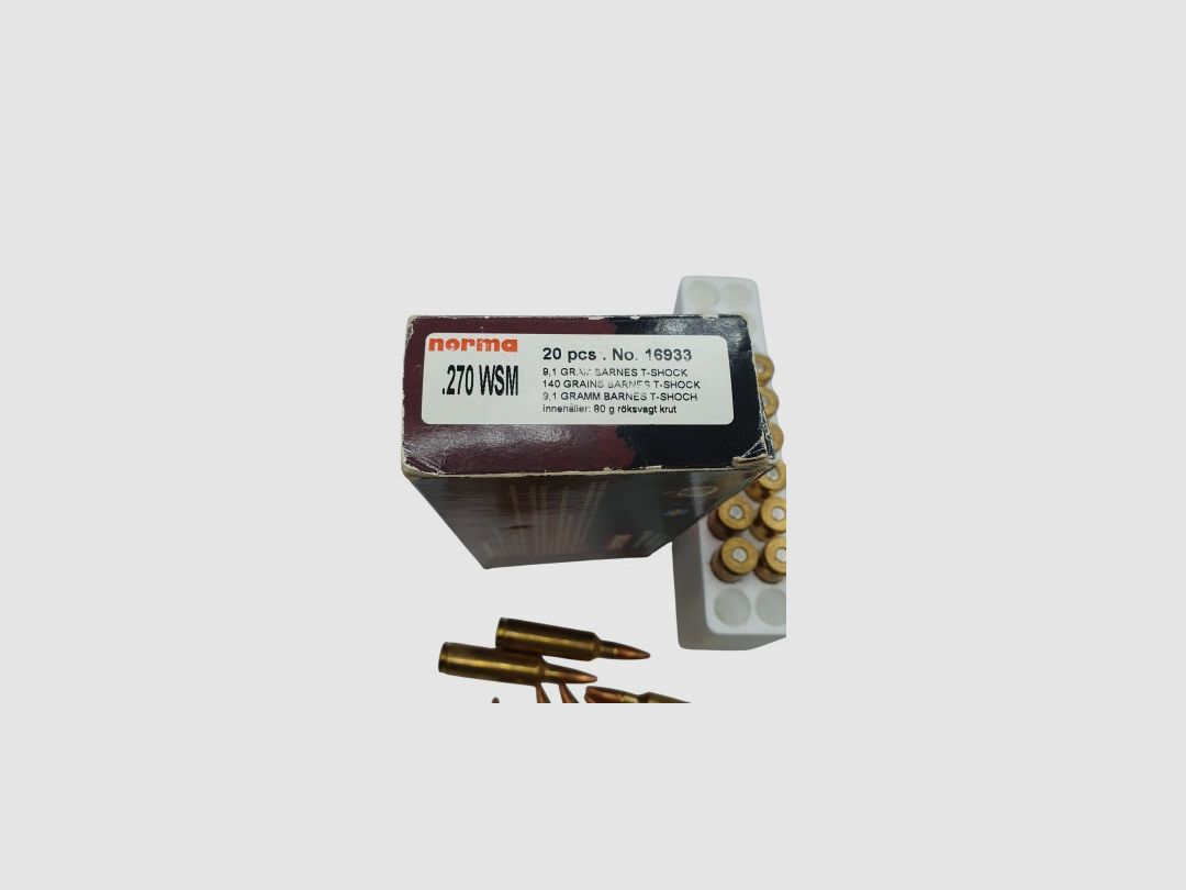 DESTO AMMO - LOS 29 MUNITIONEN NORMA KALIBER 270WSM VERSCHIEDENE GESCHOSSE, Bild 2 von 8