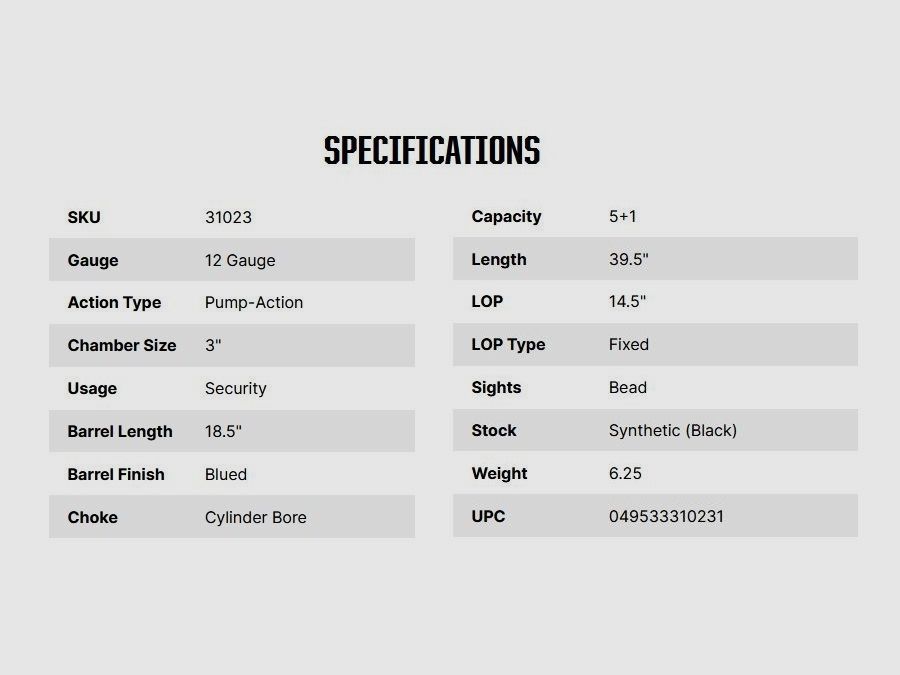 Maverick 88 Security 18.5", image 3 sur 3
