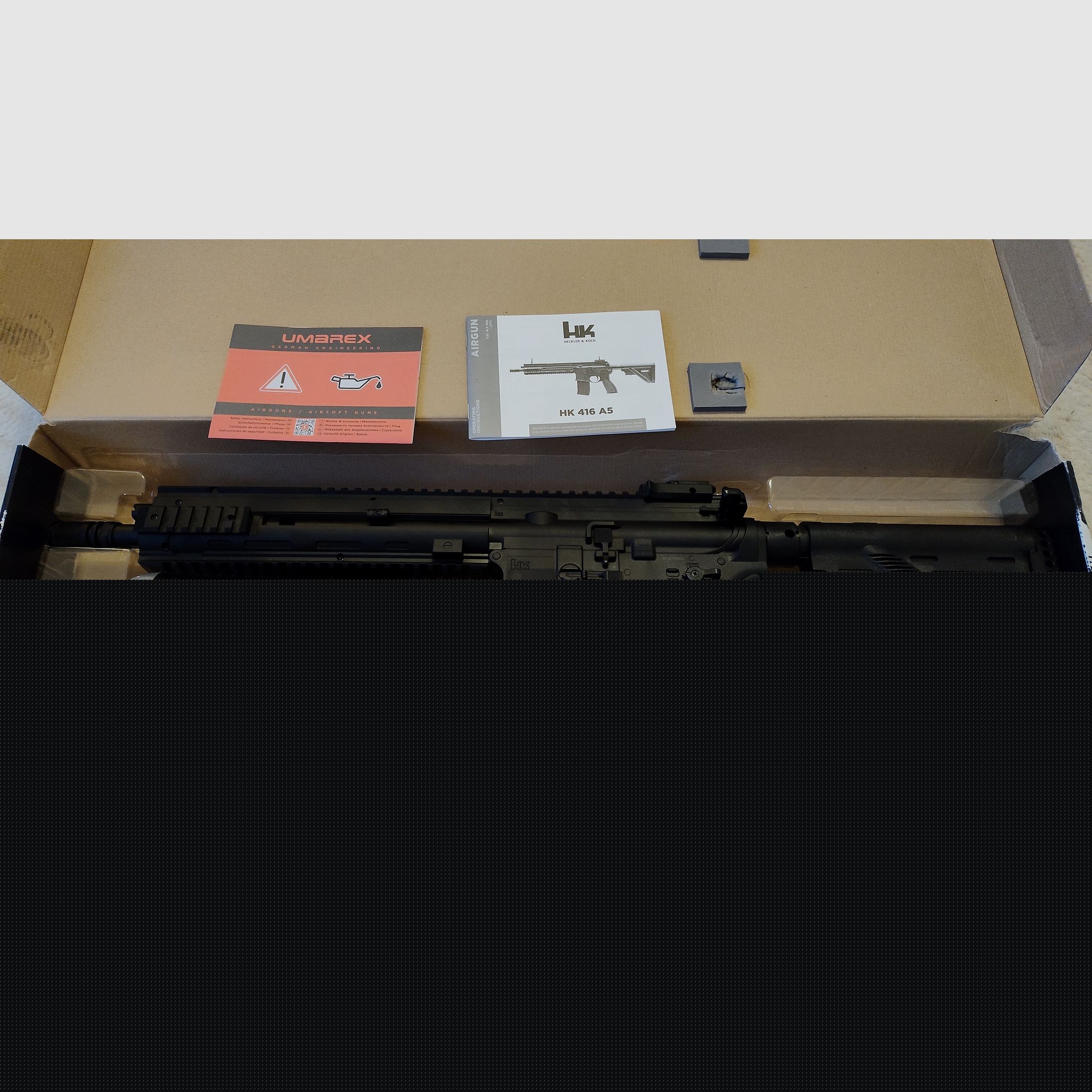 Heckler & Koch HK416 A5 kal. 4,5 mm stalowe BB Co2 z akcesoriami