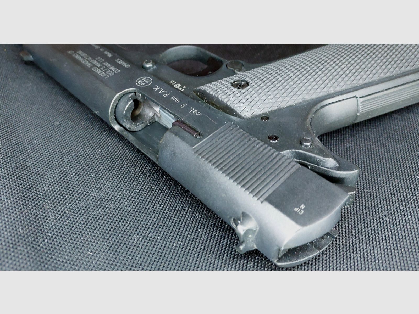 Colt Government 1911 A1 Schreckschuss Pistole 9mm P.A.K. (PTB 774)