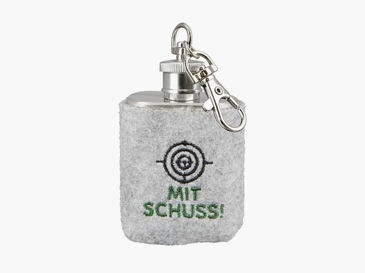 Gilde Schlüsselanhänger Flachmann - Mit Schuss