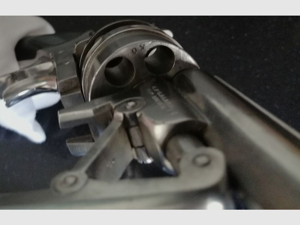 Rare Revolver à système Galand – rare en calibre 9mm – 6 coups – du quasi réglementaire pour le conflit de 1870/1871 – ingénieux système d&rsquo;extraction collective – Superbe, image 14 sur 21