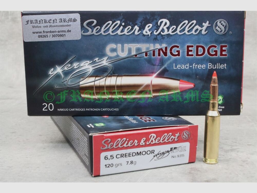 Sellier&Bellot 6,5 Creedmoor eXergy EDGE 120gr. 7,8g 20 pièces Prix dégressifs