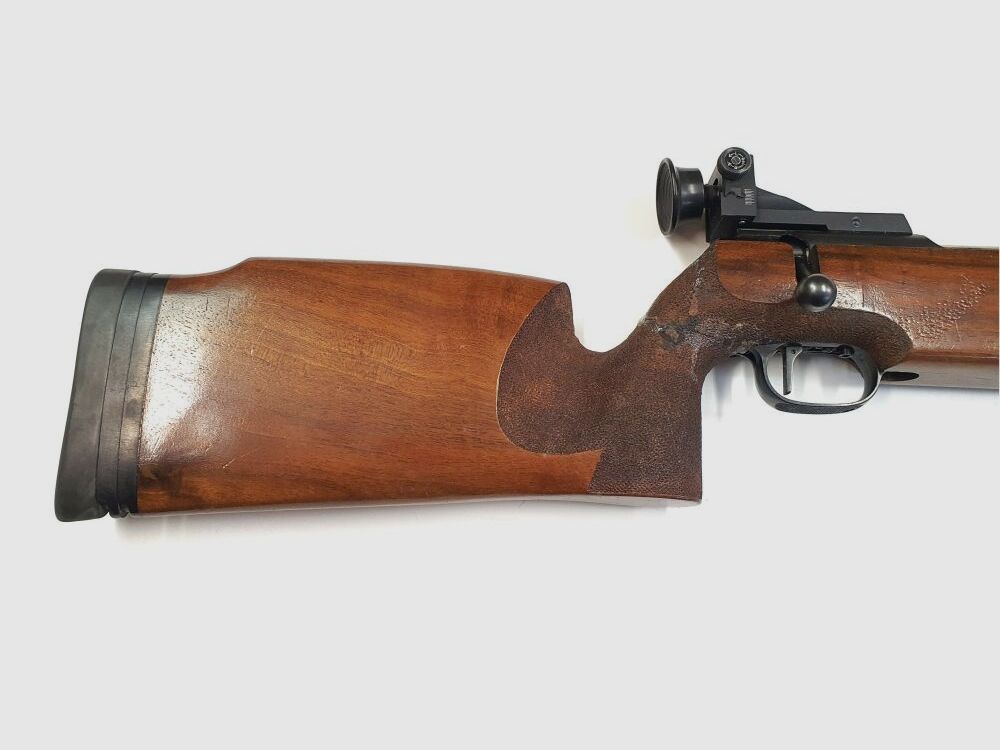 Fucile a colpo singolo Walther, fucile da competizione Walther KK in calibro .22 LR con diottro, diaframma iris, mirino ad anello