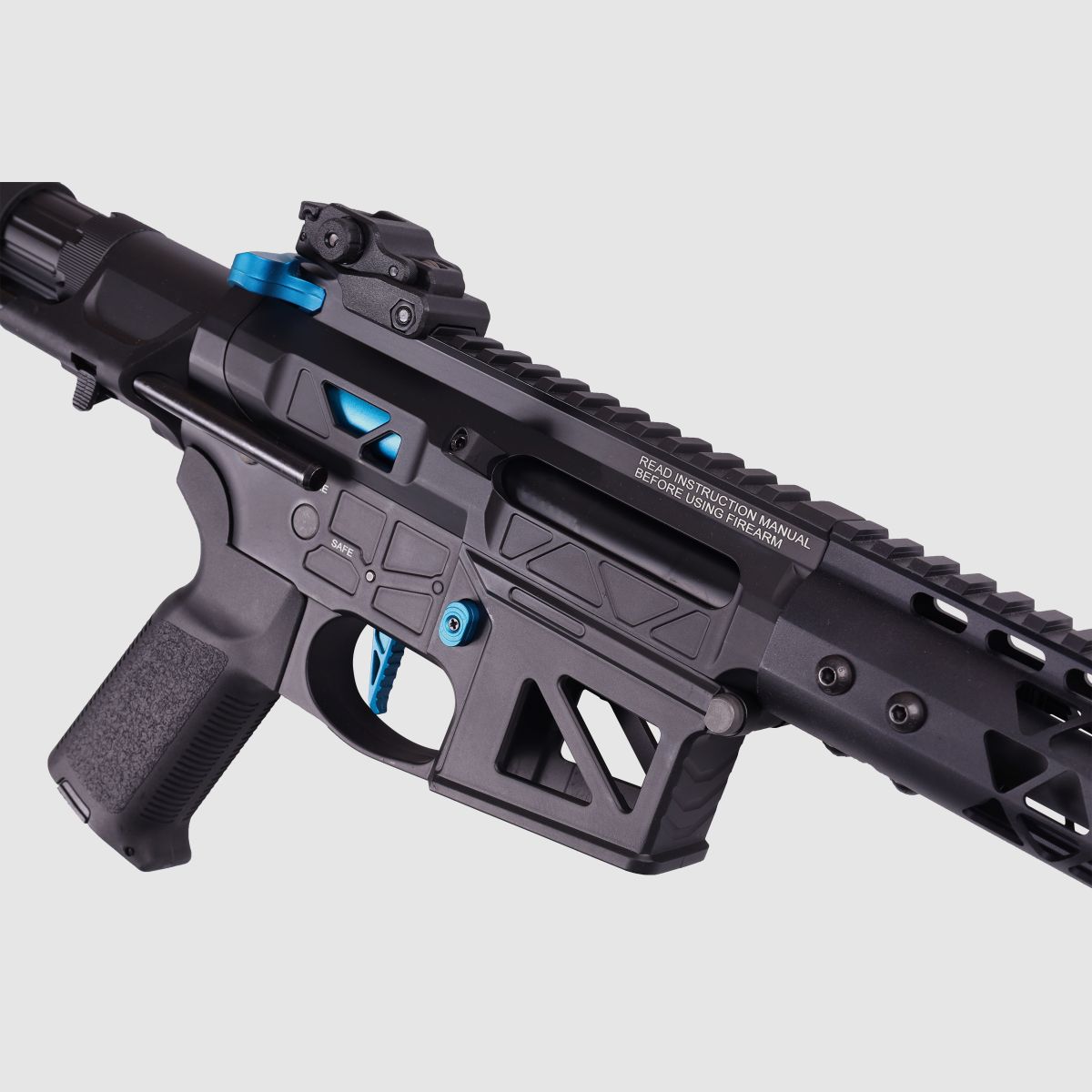 GP R15 FREYA ALPHA Full Skeleton PDW 13" gen.2 M-LOK Czarny/Niebieski S-AEG Wolny od 18 lat -F- | Delta Armory
