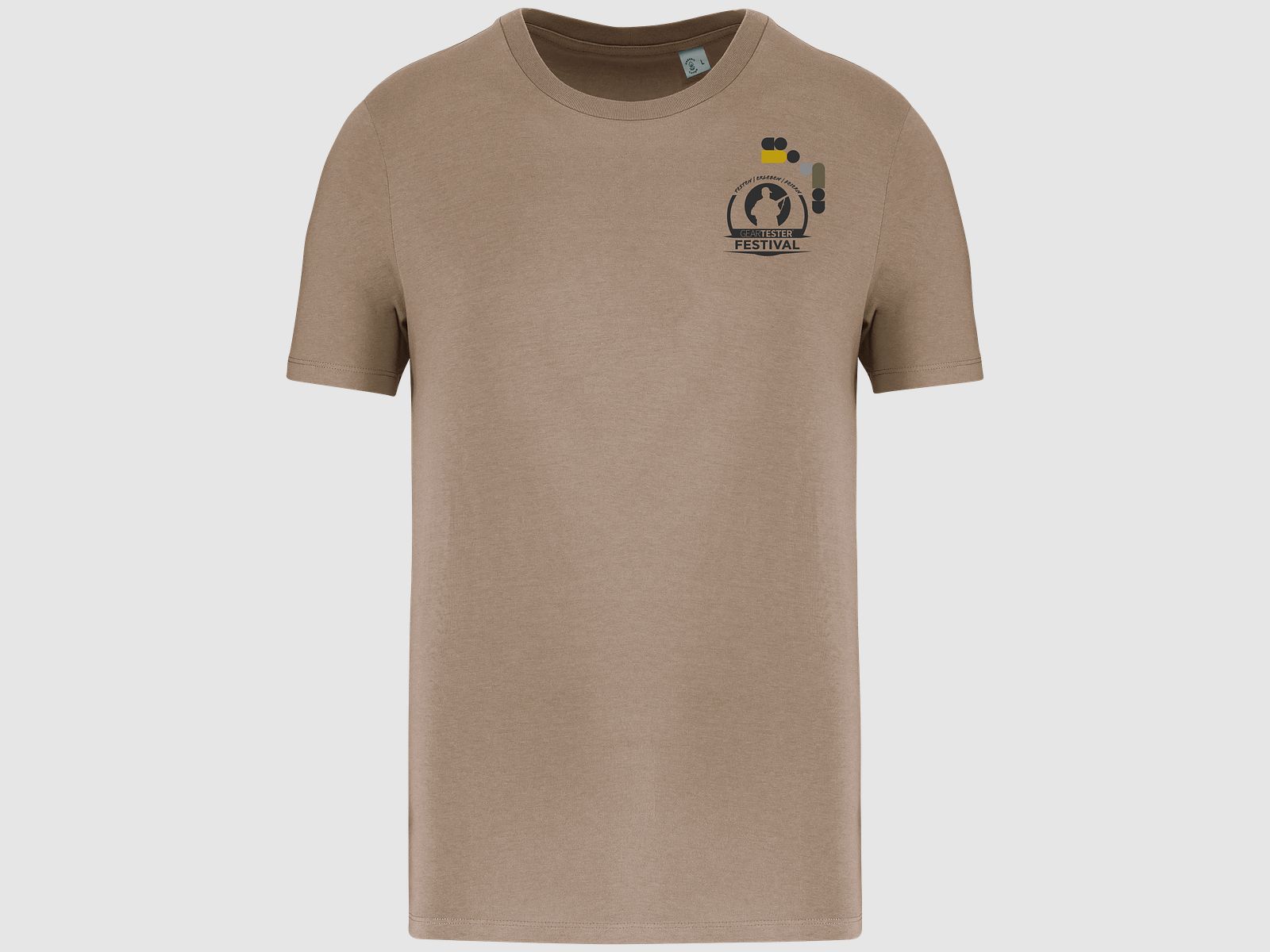Geartester Festival Bio T-Shirt, piccolo logo