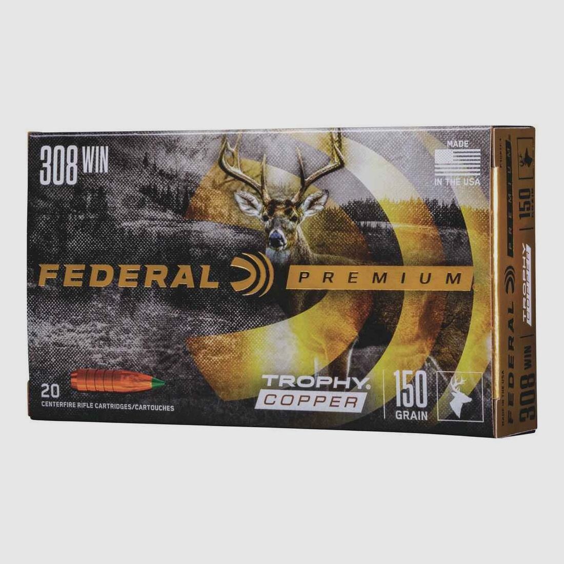 .308 Win. Trophy Copper bleifrei 9,7g/150grs. Federal Ammunition