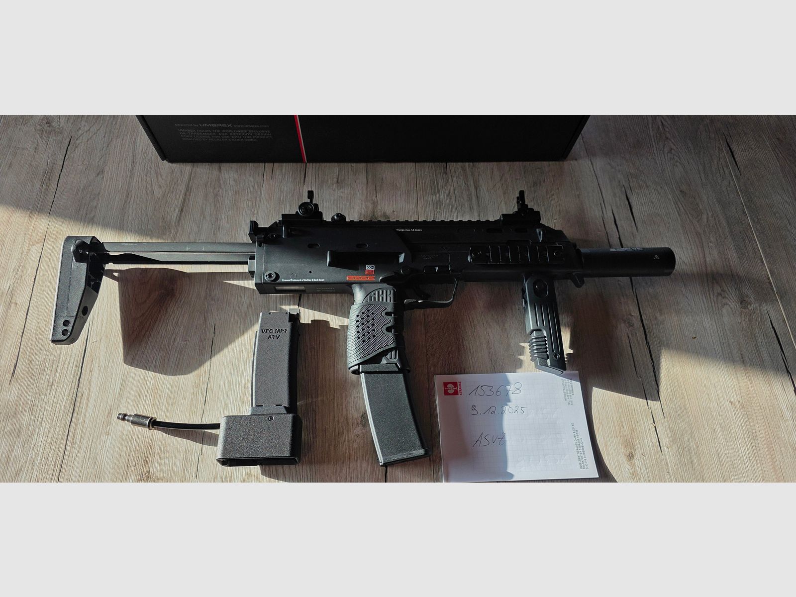 VFC MP7A1 V2 Gbb/Hpa mit Airtac Adapter und Clutch Precision Backplate