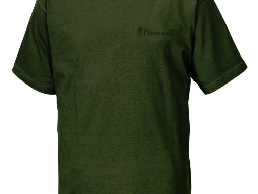 -40% Pinewood Baumwoll T-Shirt "DOPPELPACK" grün 90% Baumwolle Rundhals, 2 Shirts in der Größe L