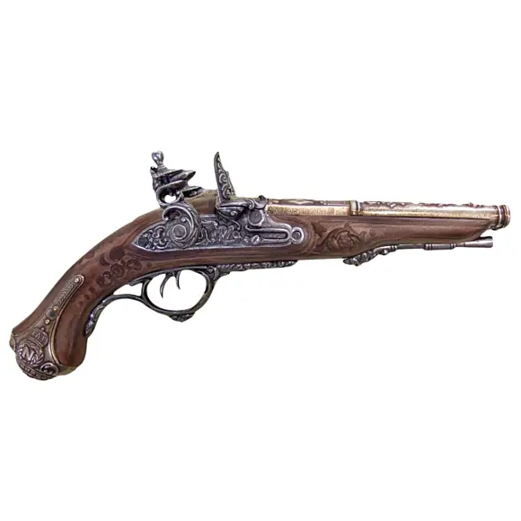 Replica decorativa Denix di pistola francese a 2 canne 1806 Pistola di Napoleone a 2 canne