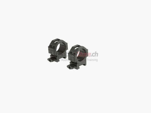 Leapers 30mm CNC Mount Rings Low Black