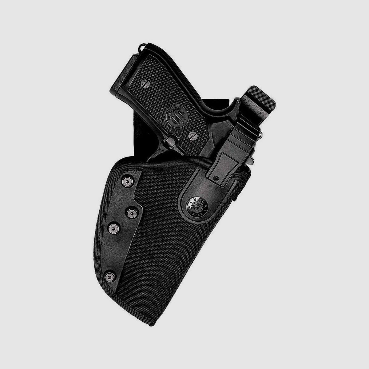 OWB-Holster mit Stop-Snap-Funktion Glock 17/18/22/31/37, Sig Sauer P220/P226, Caracal F Linkshänder