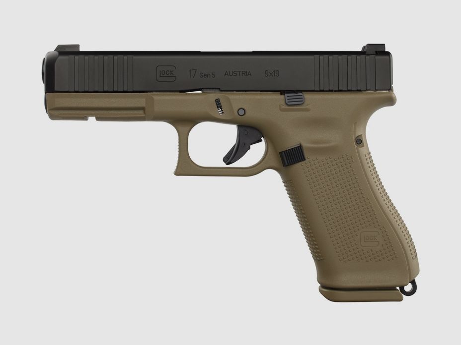 Glock Pistole G17 Gen5 FS FR Coyote 9 mm Luger 4,5" / 11,4 cm, Standard