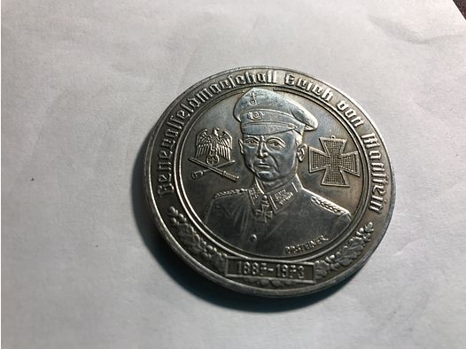 Medaille 2. Weltkrieg, Generalfeldmarschall Erich von Manstein