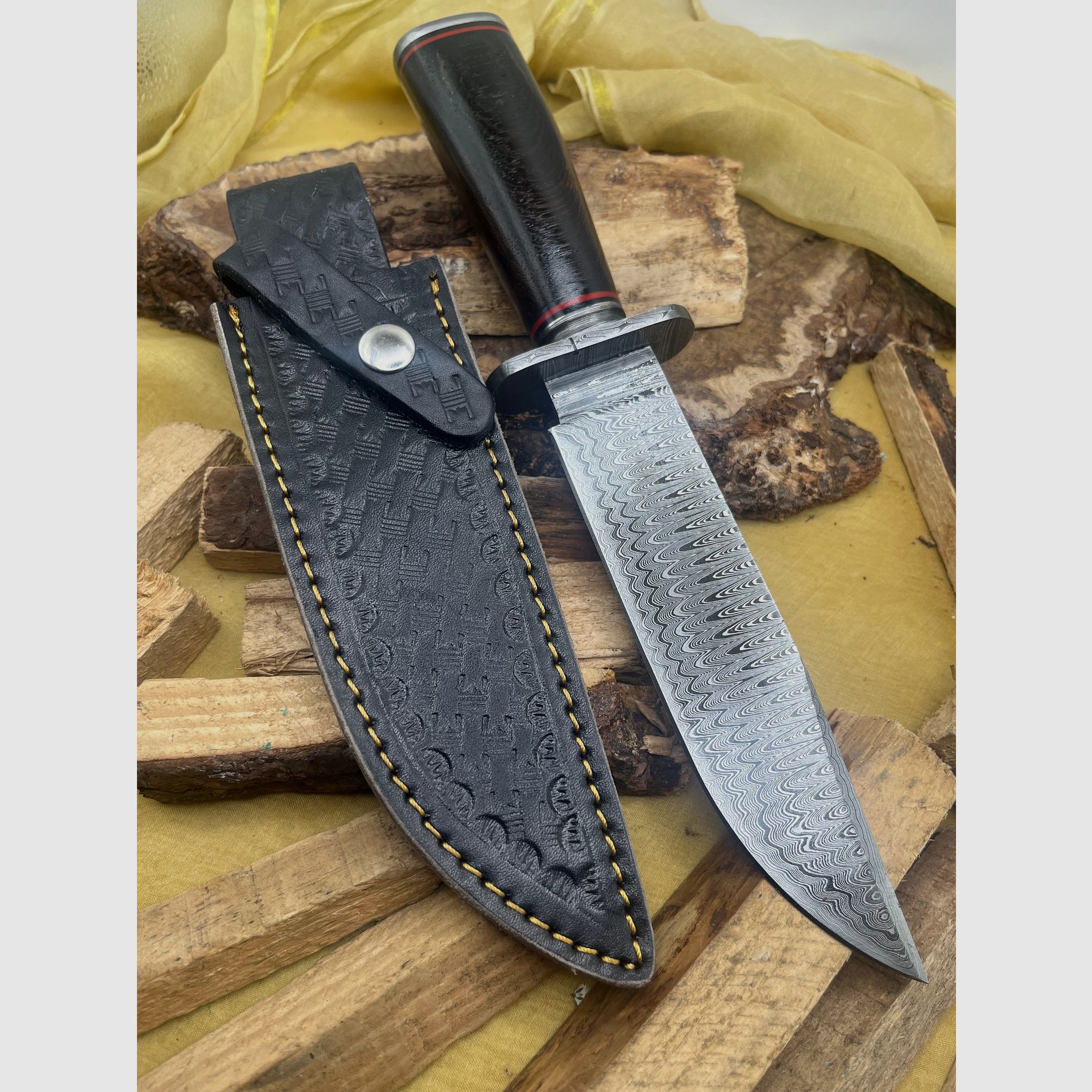 Jagdmesser Damaststahl 