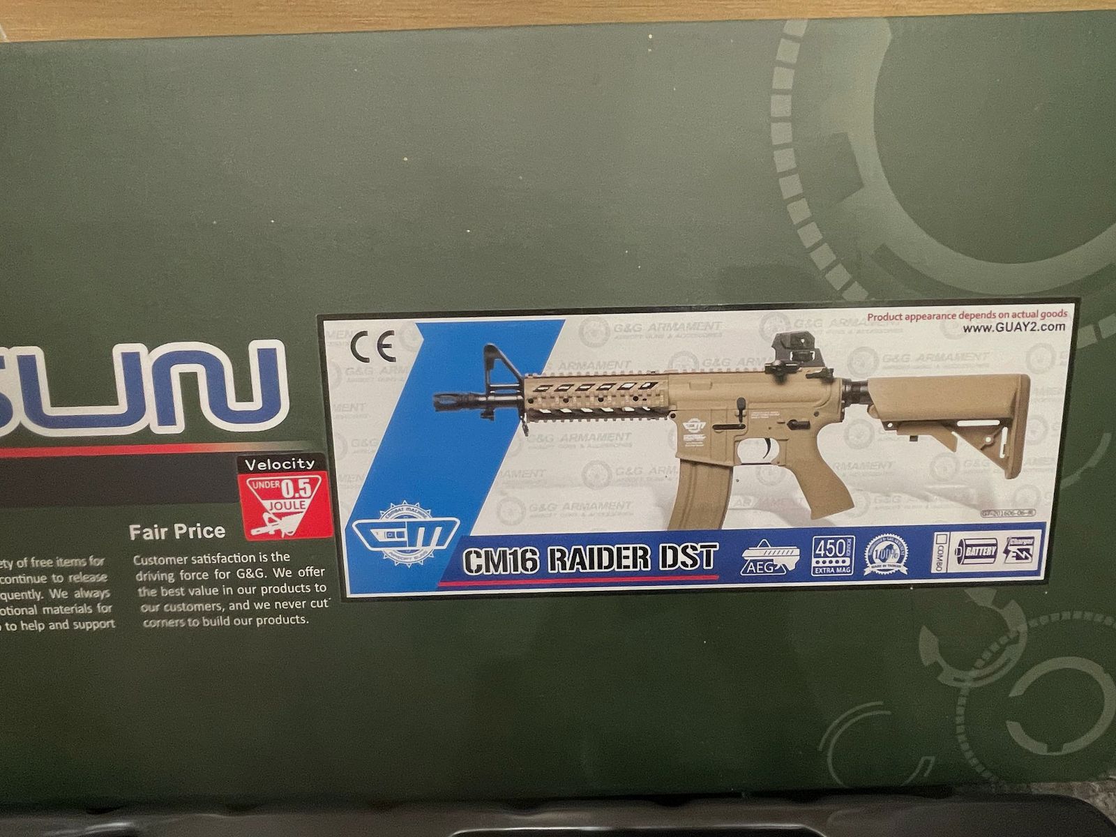 Airsoft - Gewehr - G&G CM16 Raider DST -Desert - ab 14, unter 0,5 Joule