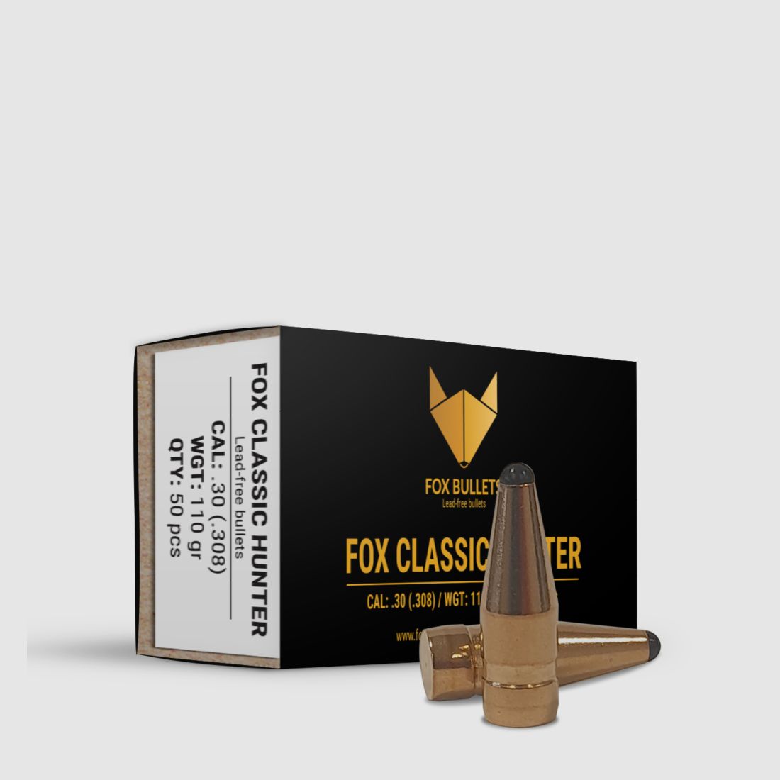 Fox Bullets Classic Hunter .308 7,1 g / 110 gr bleifreie Geschosse – 50 Stück