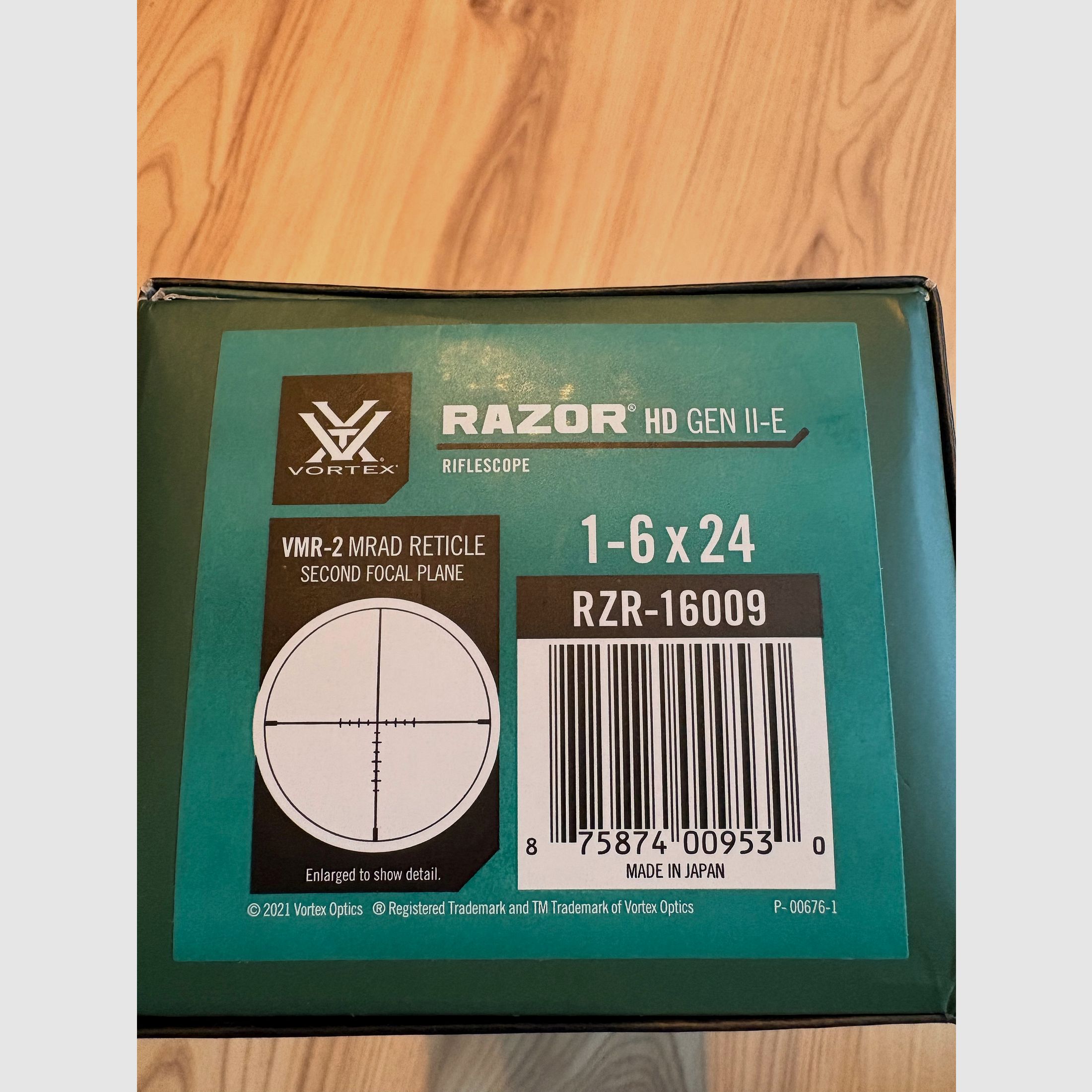 Vortex Razor HD Gen II-E 1-6×24 VMR-2