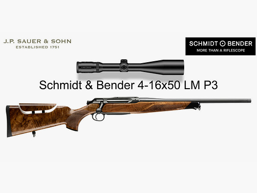 J.P. Sauer & Sohn Sauer 505 Ergo Lux Repetierbüchse HQ3 Ausstattungspaket Elegance + VSR | 8.5x55 Blaser | Schmidt & Bender 4-16x50 Long Range