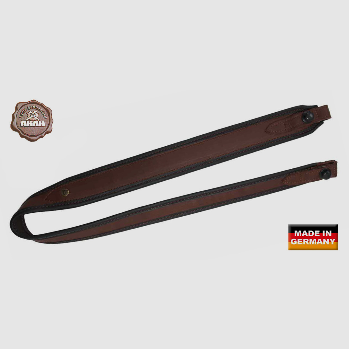 AKAH rifle sling made of elk leather with quick-release button