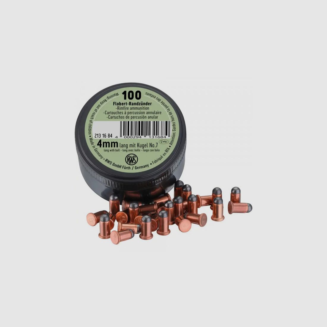 RWS 4MM FLOBERT LANG MIT RUNDKUGEL - 100 SCHUSS