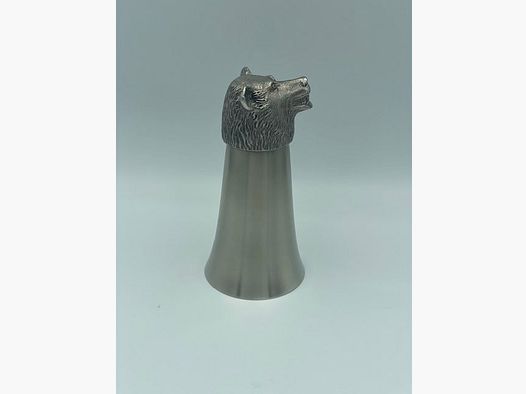 Hunter Mug made of Tin – Bear – approx. 8 cm