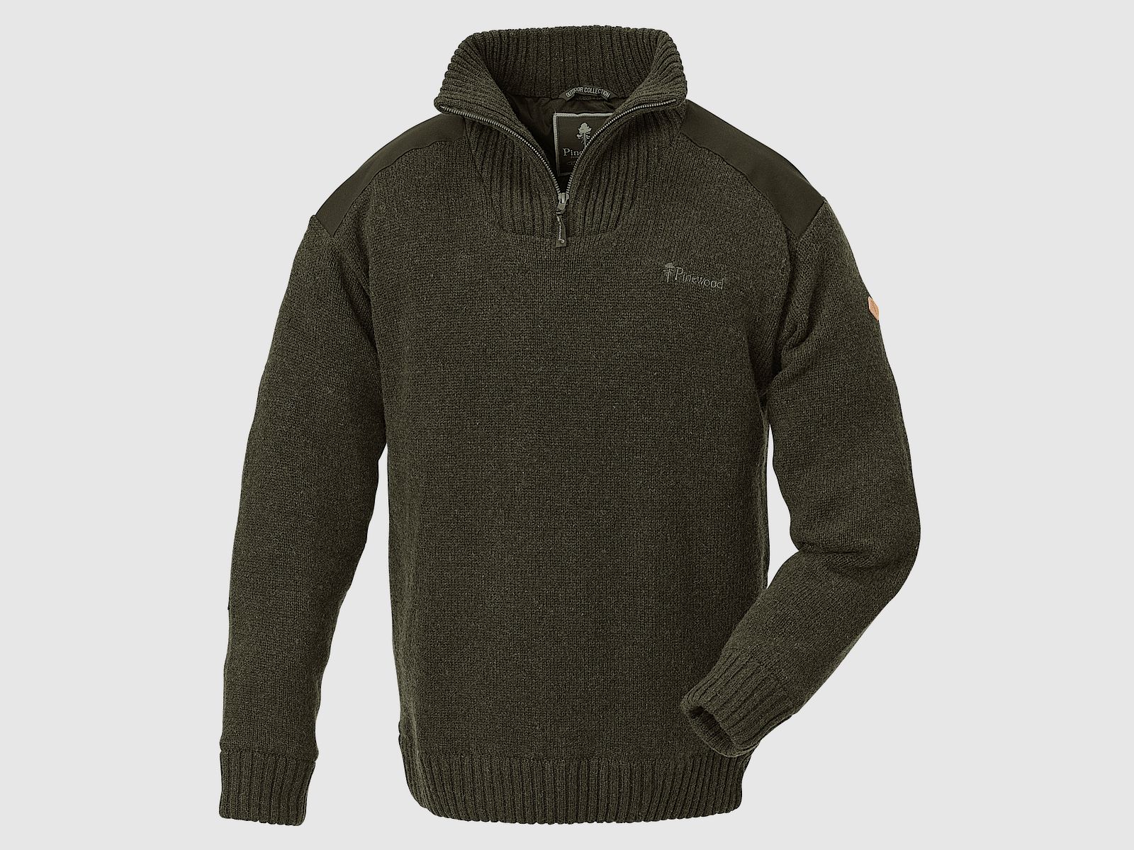 Pinewood Hurricane Pullover size M dark green mélange