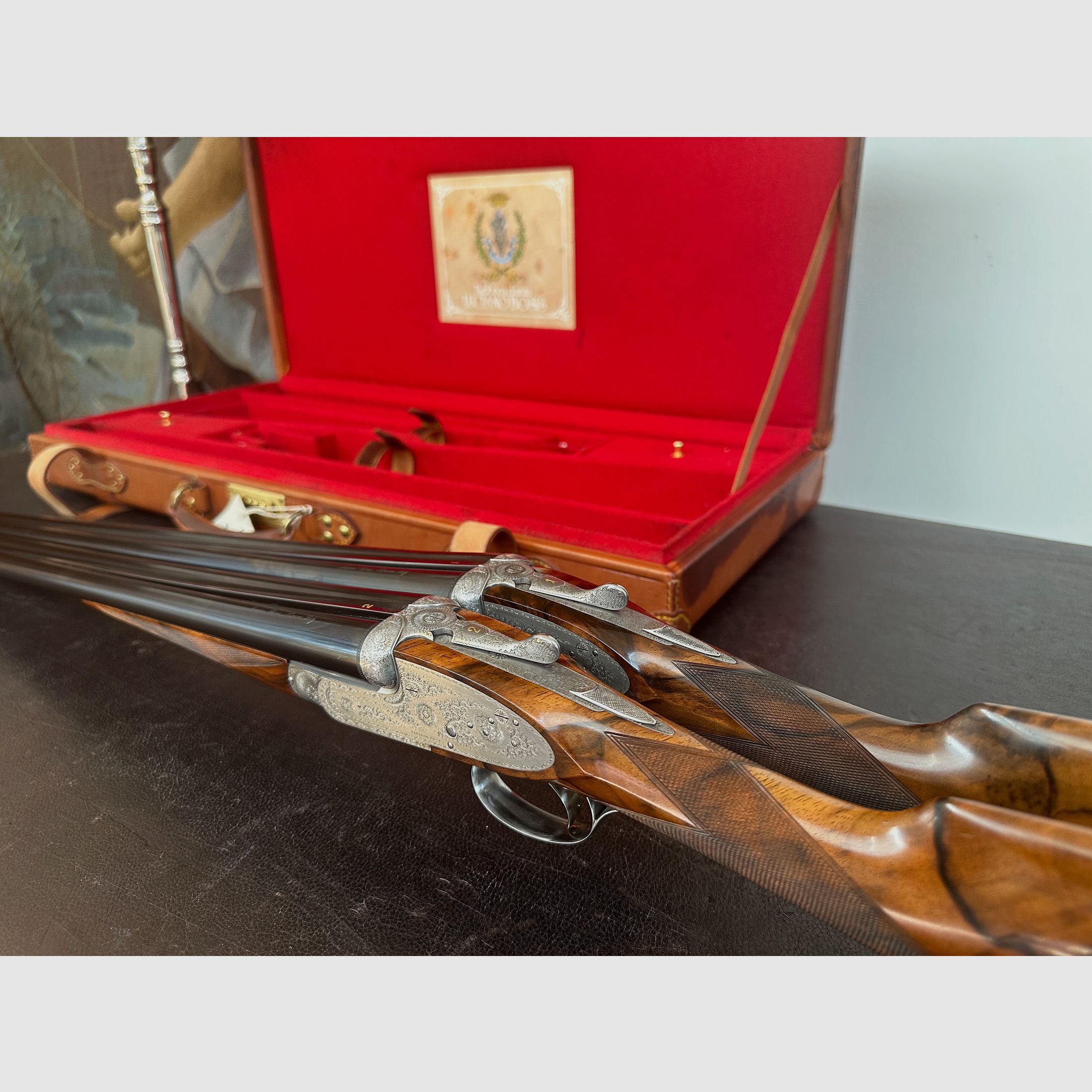 Luciano Bosis Queen - Paire de fusils à percussion latérale de calibre 20