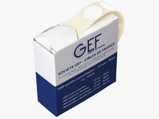 Pastilles Blanche 19 mm pour cible