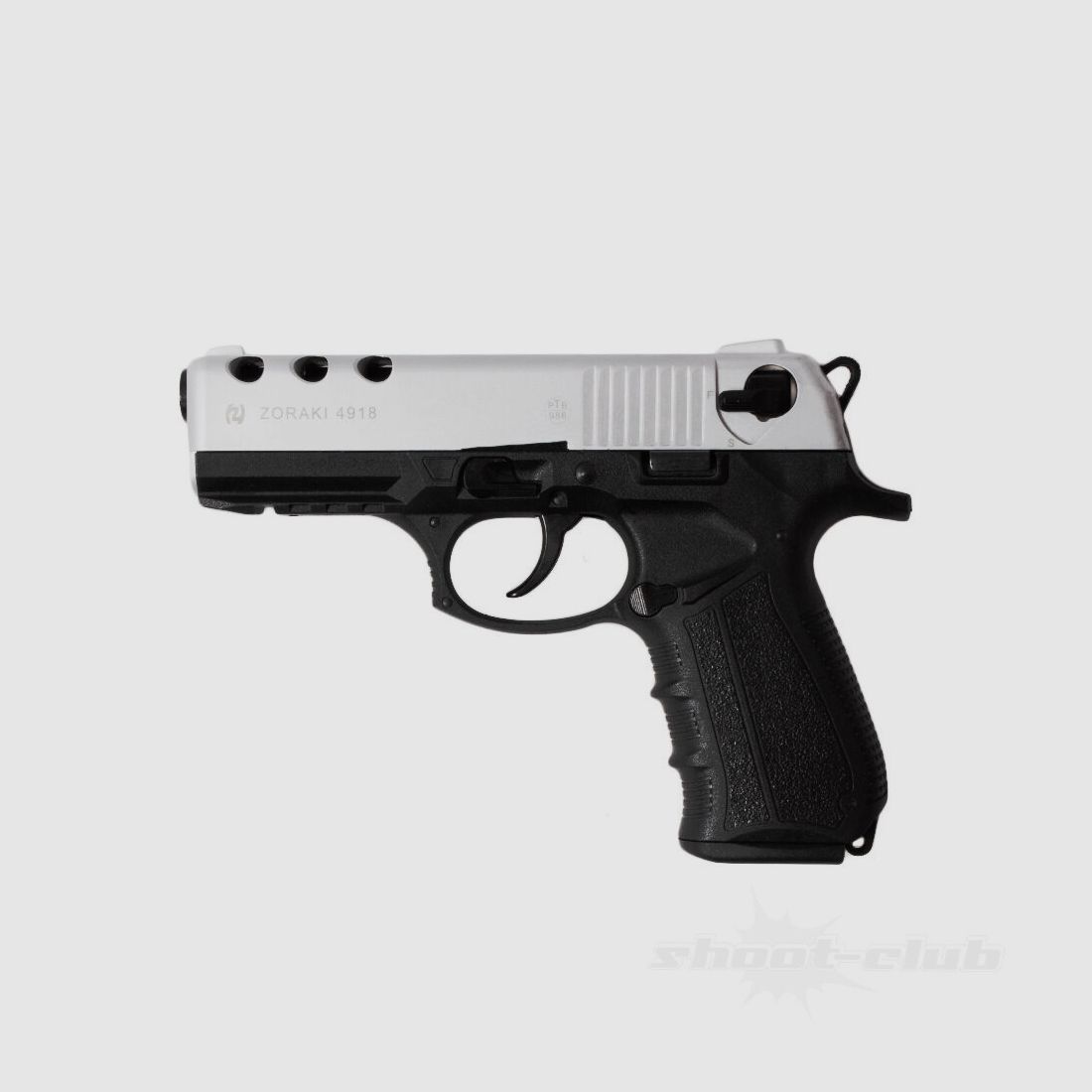 Zoraki Zoraki 4918 matte chrome 9mm P.A.K.