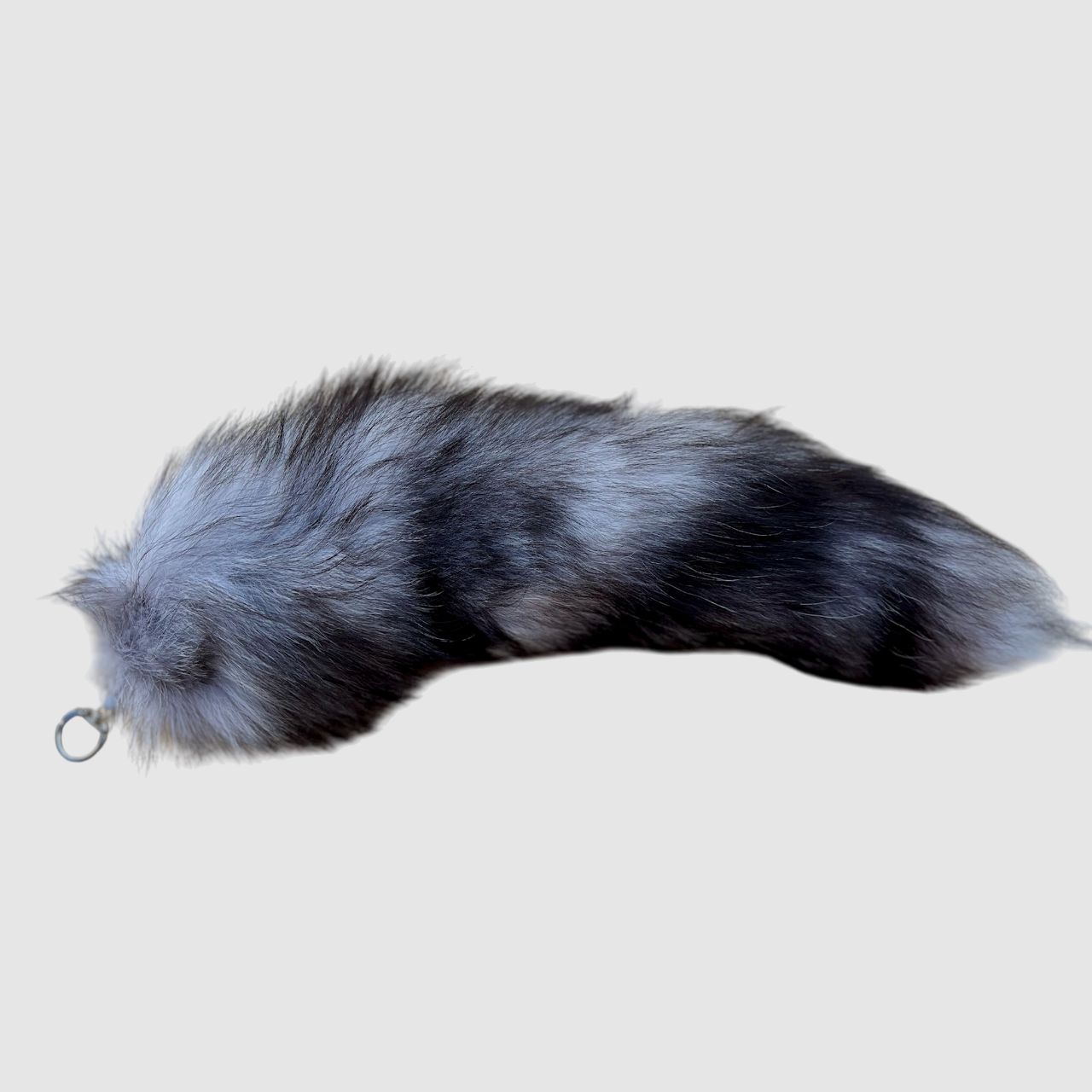 Actual blue fox tail with keychain