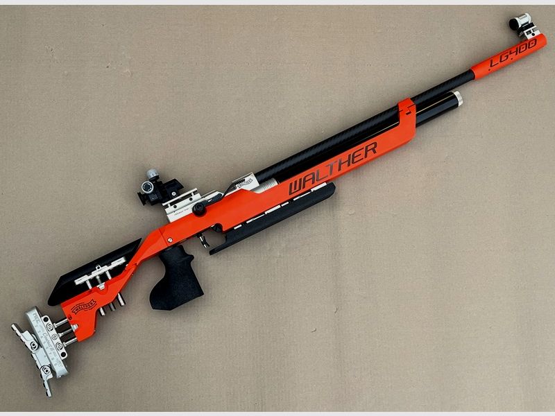 AIR RIFLE WALTHER LG400 ALUTEC EXPERT - SPECIAL COLORS "ORANGE"