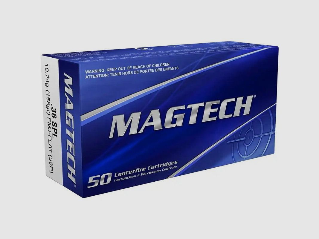 Magtech .38 Special FMJ Flat Full Metal Jacket Flat Nose 158 gr. 38P - 50 pcs.