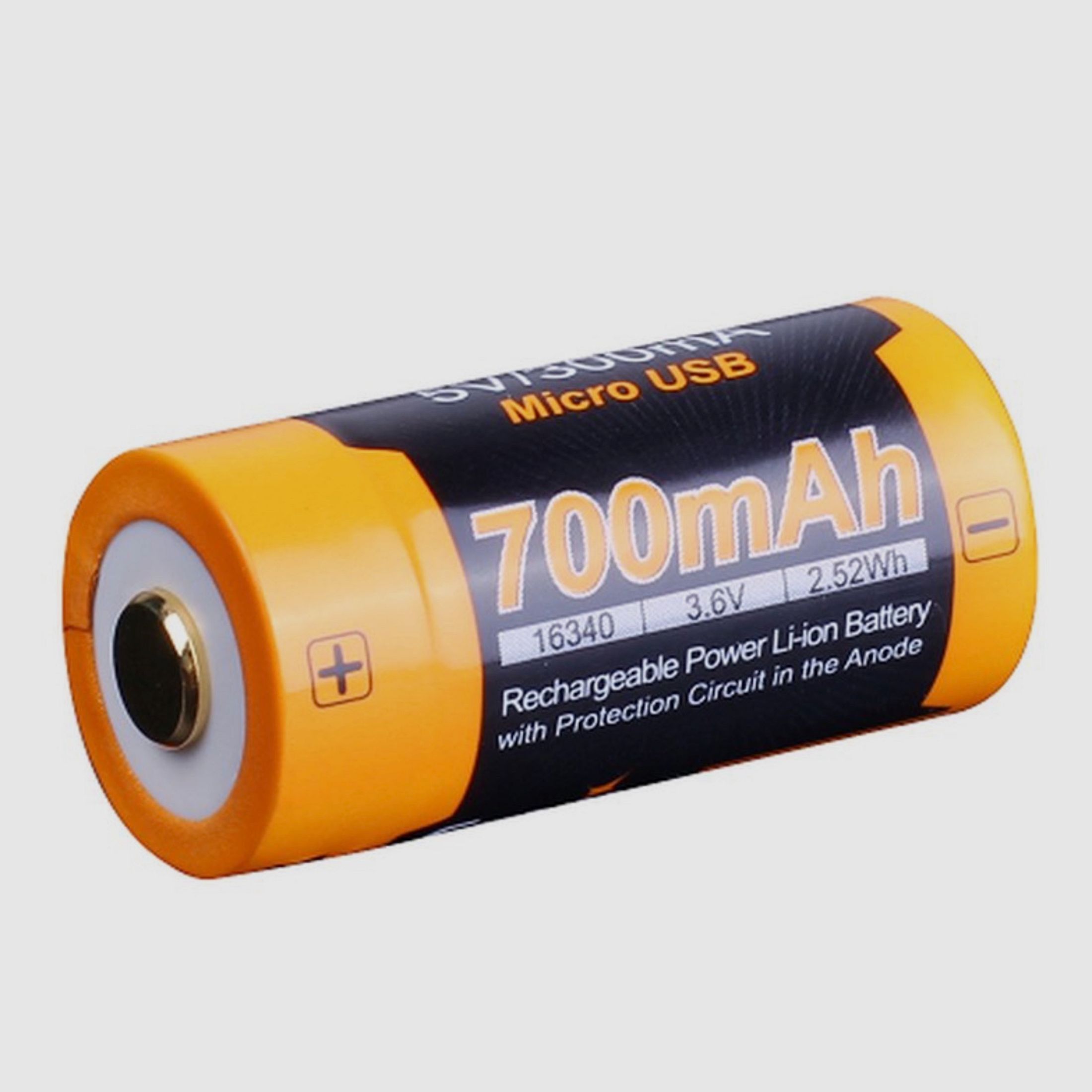 2x Fenix ARB-L16-700UP geschützter Li-Ionen Akku 16340 RC123A für PD25 PD22UE