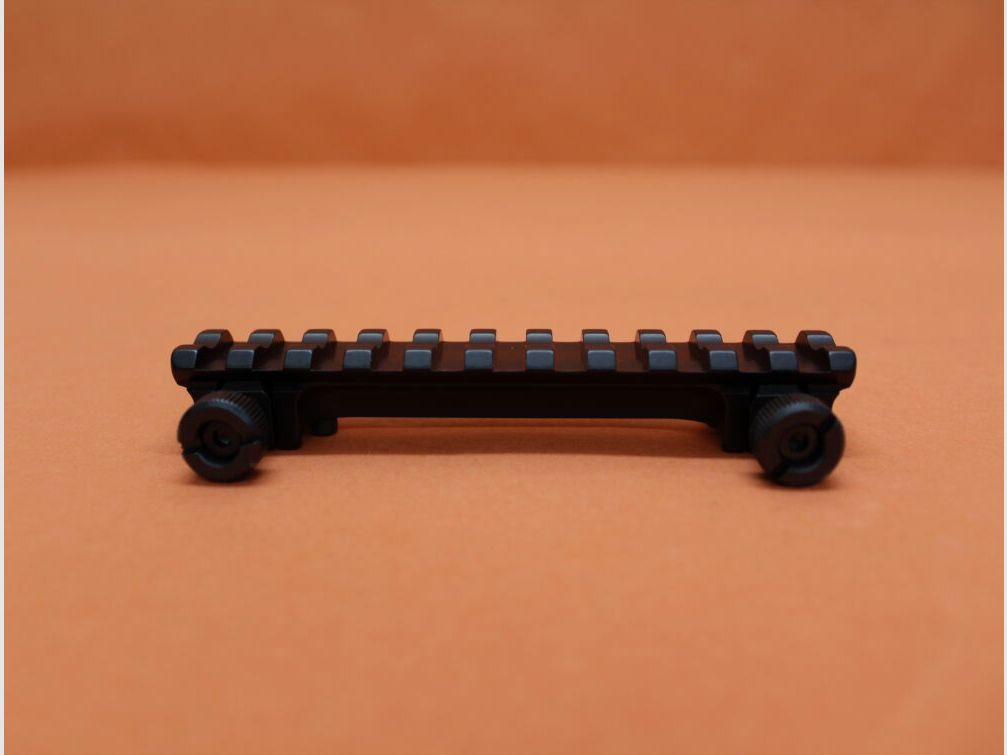 Recknagel Era-Tac mounting rail (57050-0011) aluminum black with cross grooves (Picatinny profile) 115mm BH=17.5mm