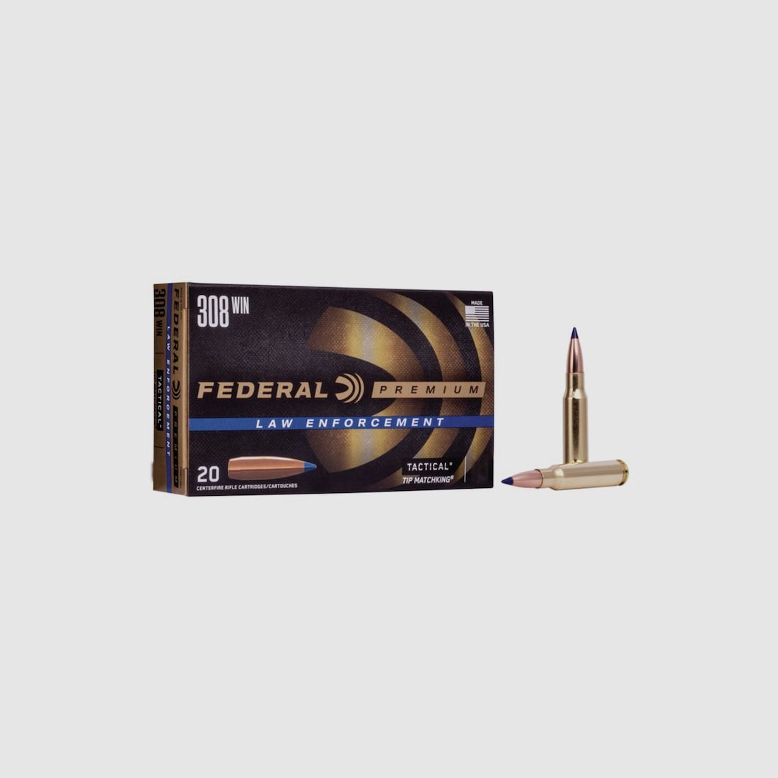 Federal TRU (Tactical Rifle Urban) .308 Win. 168GR Tactical Tipped MatchKing 20 Patronen