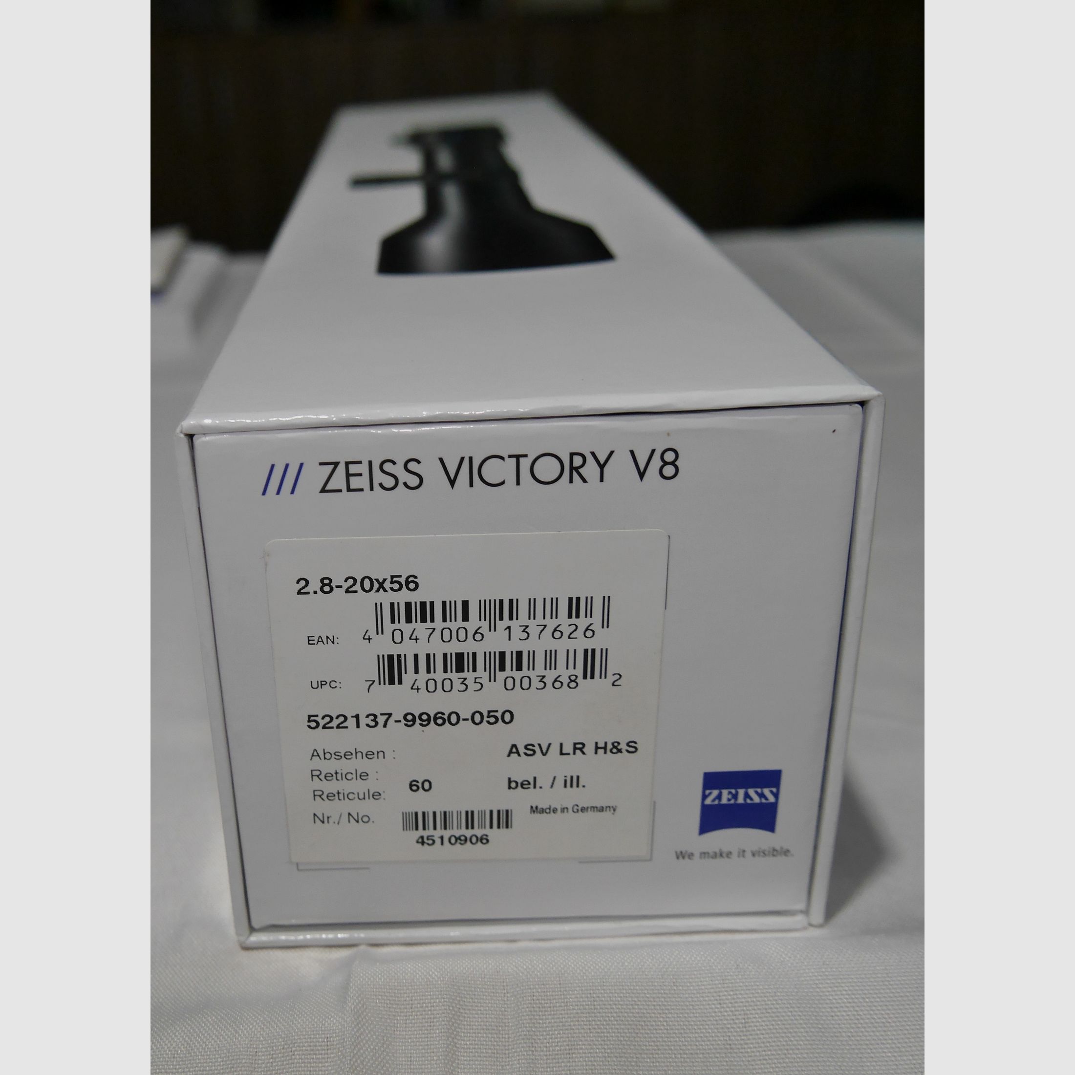 Zeiss Victory V8 2.8-20x56 with ERA TAC mount