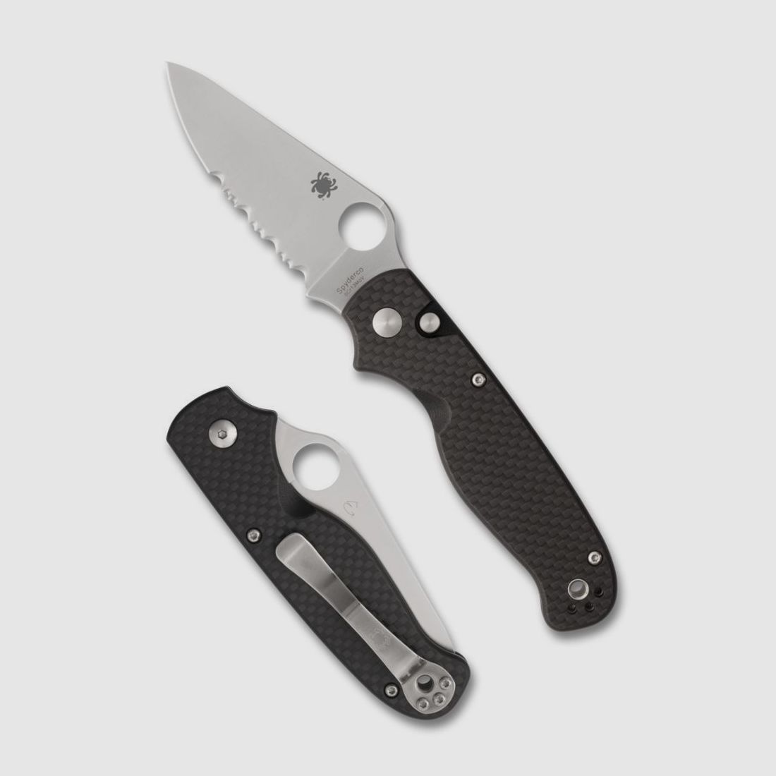 Navaja Spyderco ButtonUp Fibra de Carbono (Liso, Negro), imagen 2 de 8